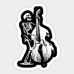 death plays bass guitar Sticker